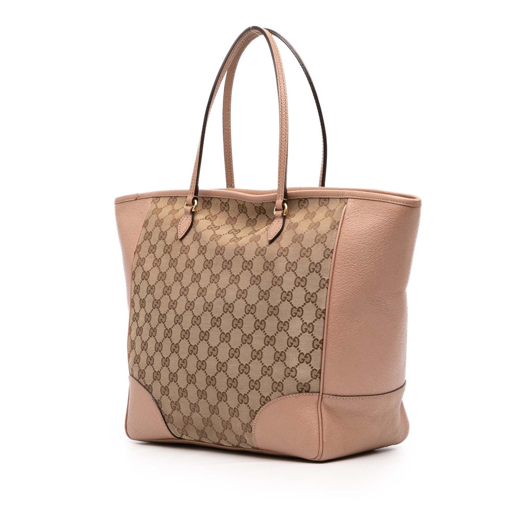 Gucci GG Canvas and Leather Bree Tote - Back view
