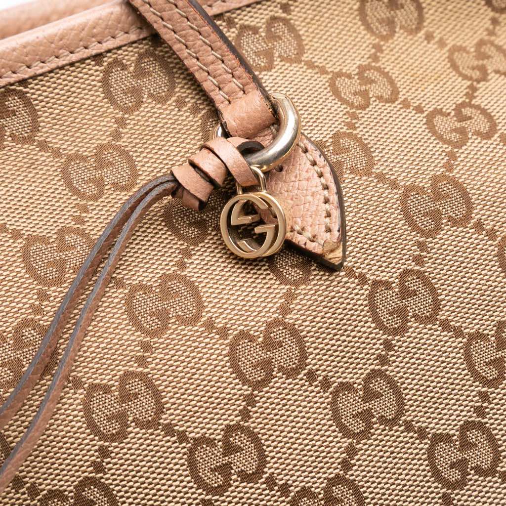 Gucci GG Canvas and Leather Bree Tote - Image 10