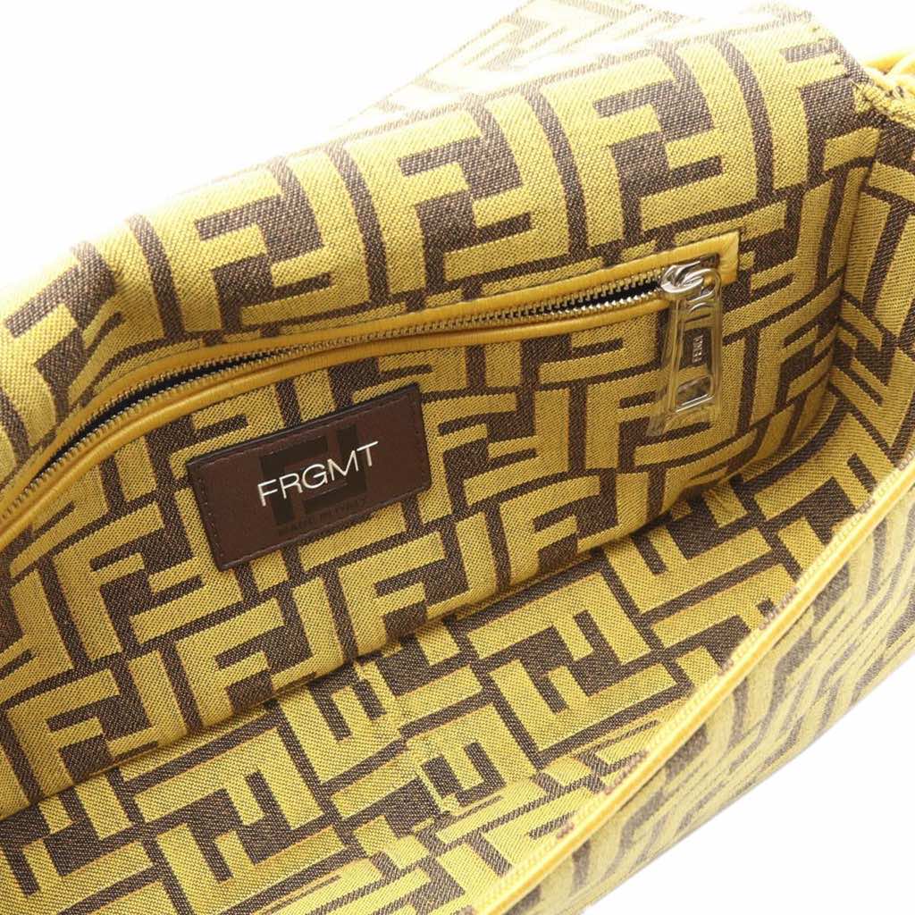 Fendi FRGMT Zucca Embroidered Canvas Baguette Satchel - 3