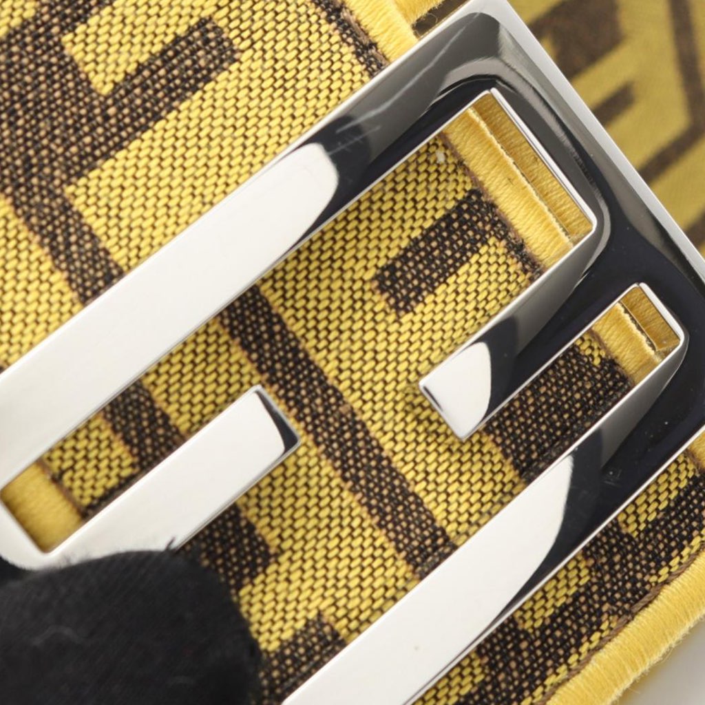 Fendi FRGMT Zucca Embroidered Canvas Baguette Satchel - 5