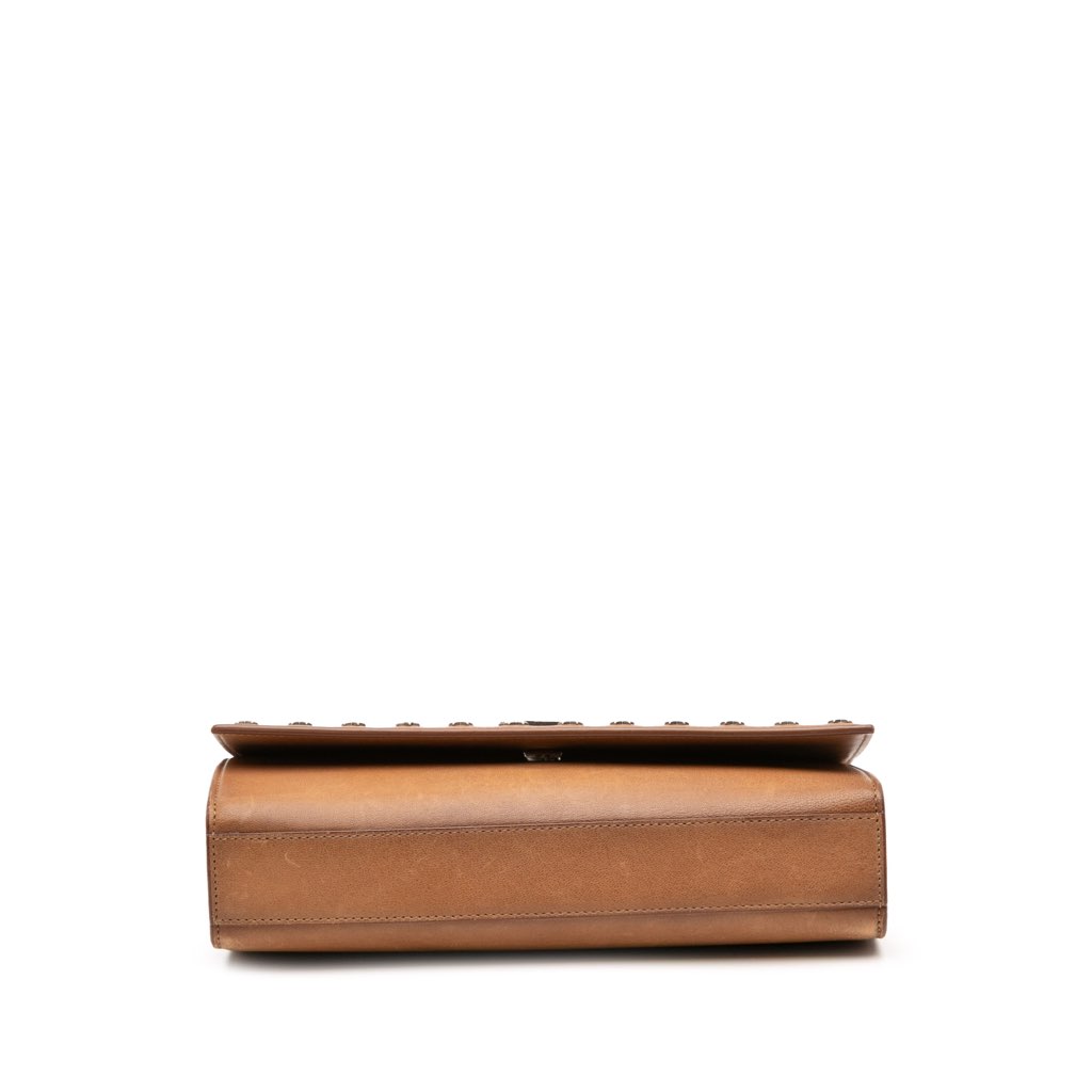 Saint Laurent Medium Leather Monogram Star Studded Kate Crossbody - 3