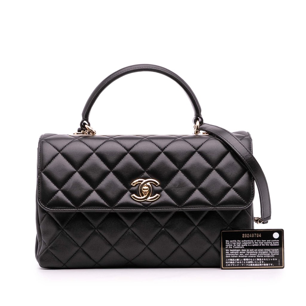 Chanel Medium Lambskin Trendy CC Top Handle Bag