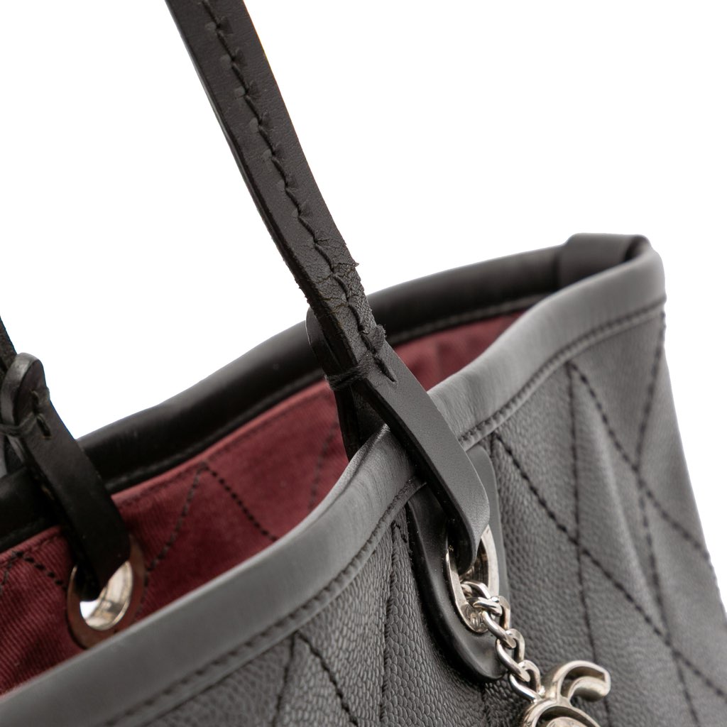 Chanel XL Quilted Caviar Shopping Fever Tote - Image 11