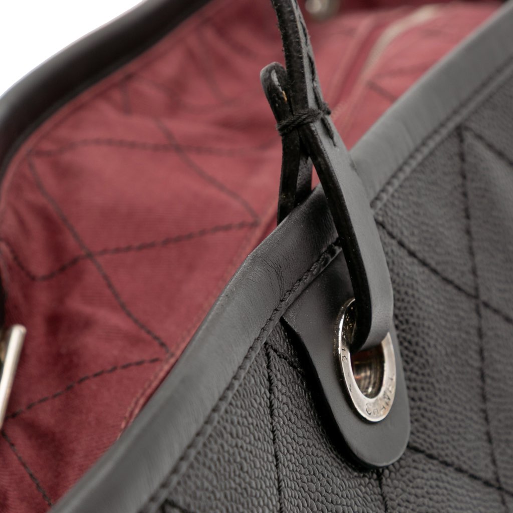 Chanel XL Quilted Caviar Shopping Fever Tote - Image 12