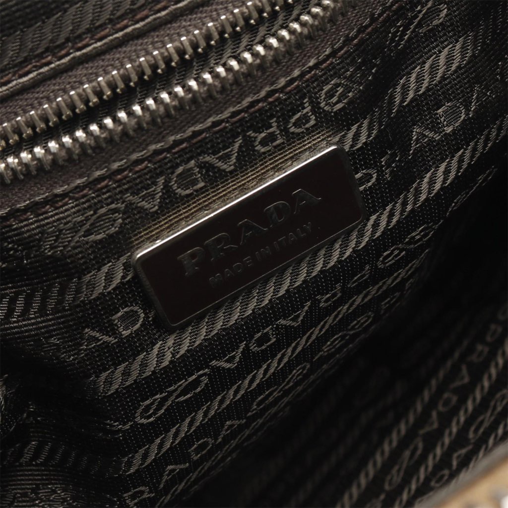 Prada Leather Trimmed Tessuto Stripe Crossbody - 4