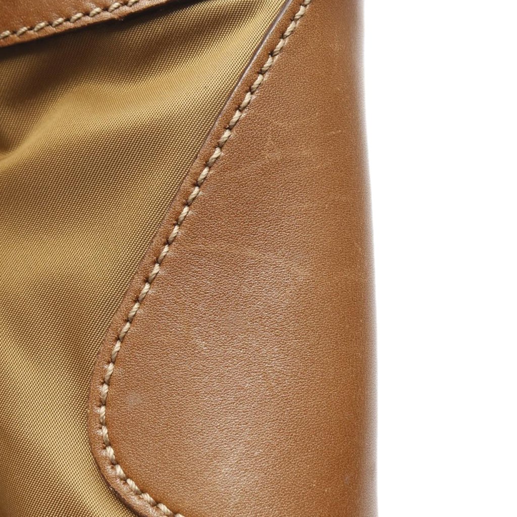Prada Leather Trimmed Tessuto Stripe Crossbody - Detail 1