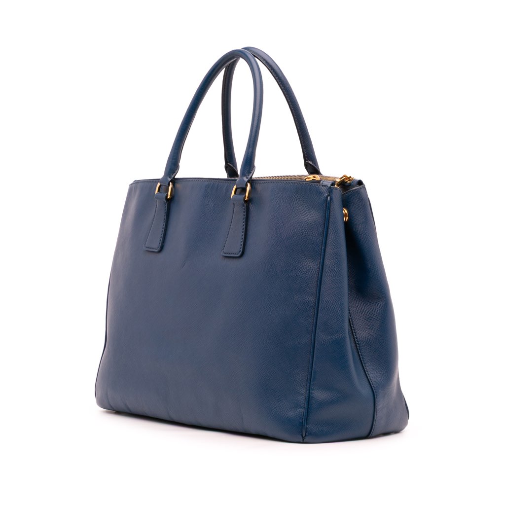 Prada Large Saffiano Lux Galleria Double Zip Tote - Back view