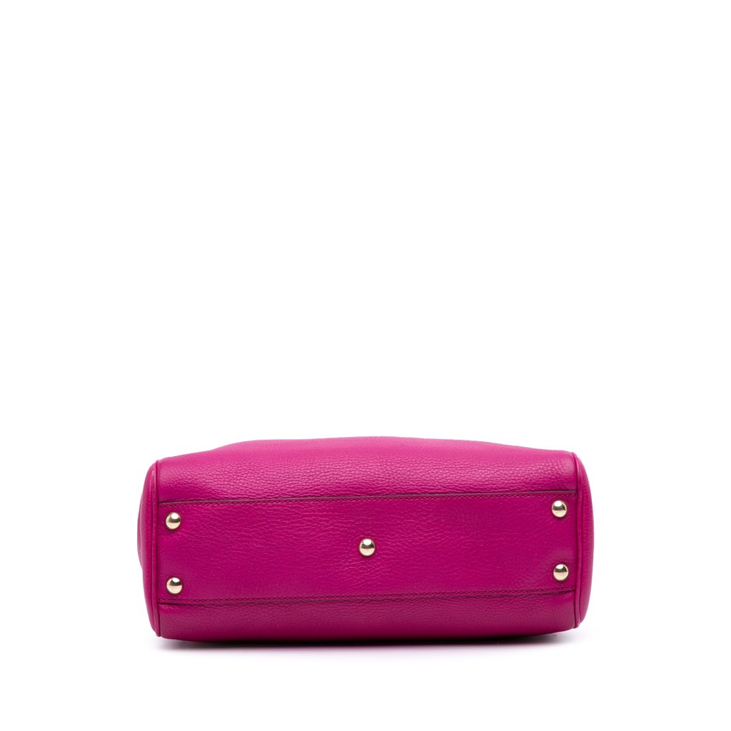 Gucci Small Calfskin Bamboo Shopper Satchel - Image 6