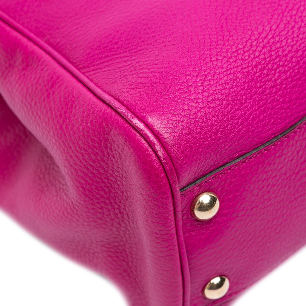 Gucci Small Calfskin Bamboo Shopper Satchel - Image 12