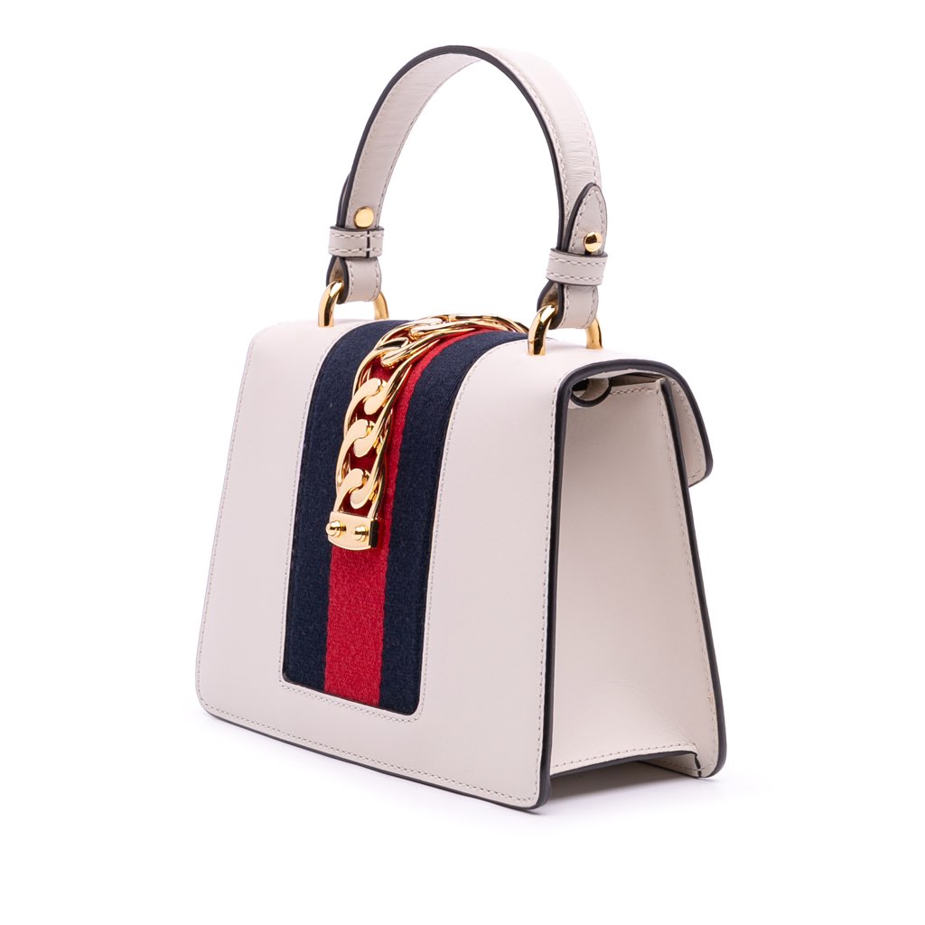 Gucci Mini Calfskin Sylvie Satchel - Back view