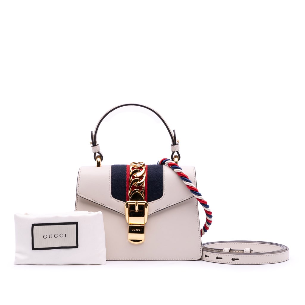 Gucci Mini Calfskin Sylvie Satchel - Image 12