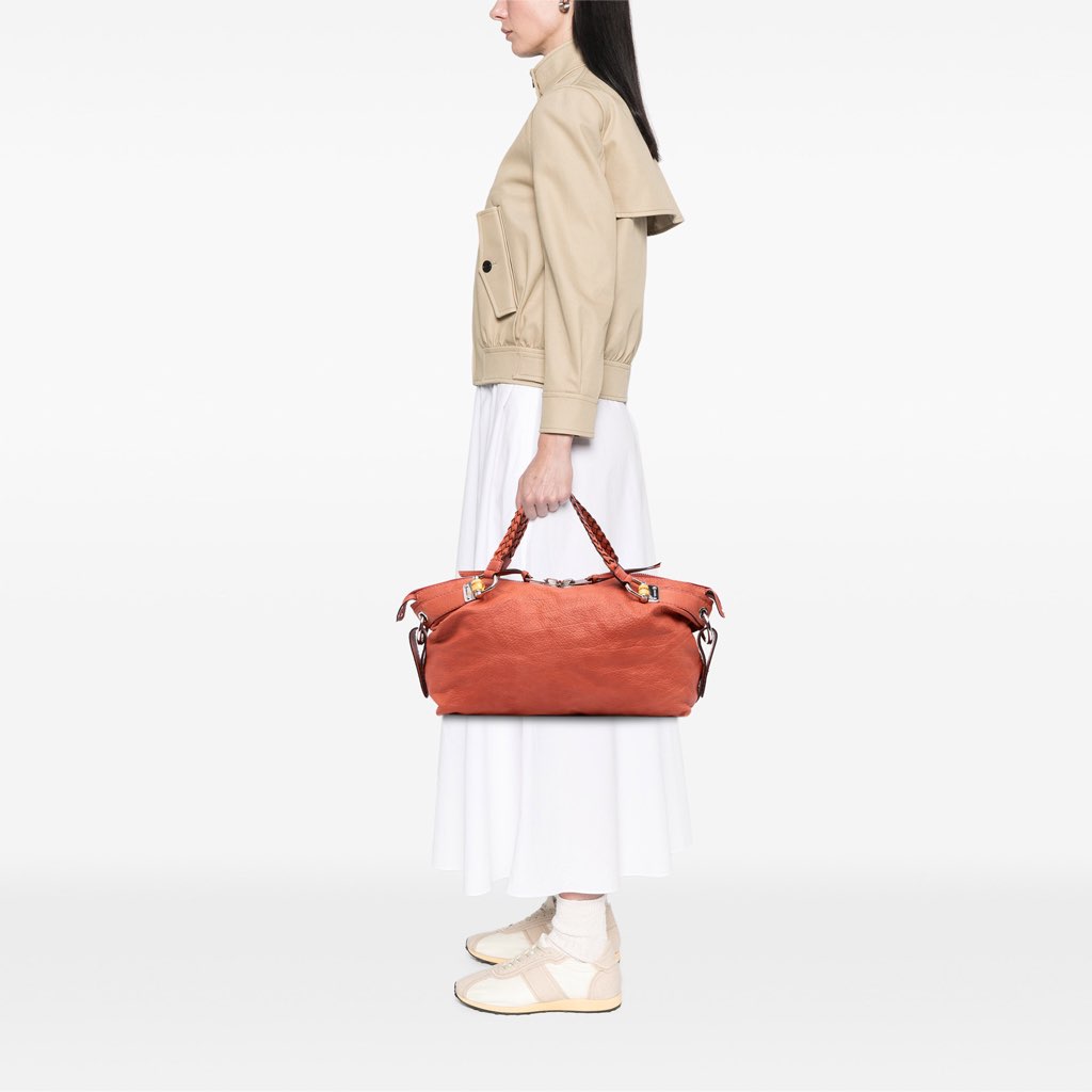 Gucci Medium Leather Bamboo Bar Tote - Image 14