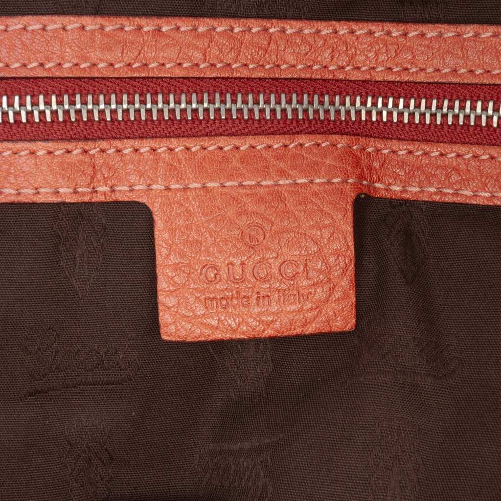 Gucci Medium Leather Bamboo Bar Tote - Side view