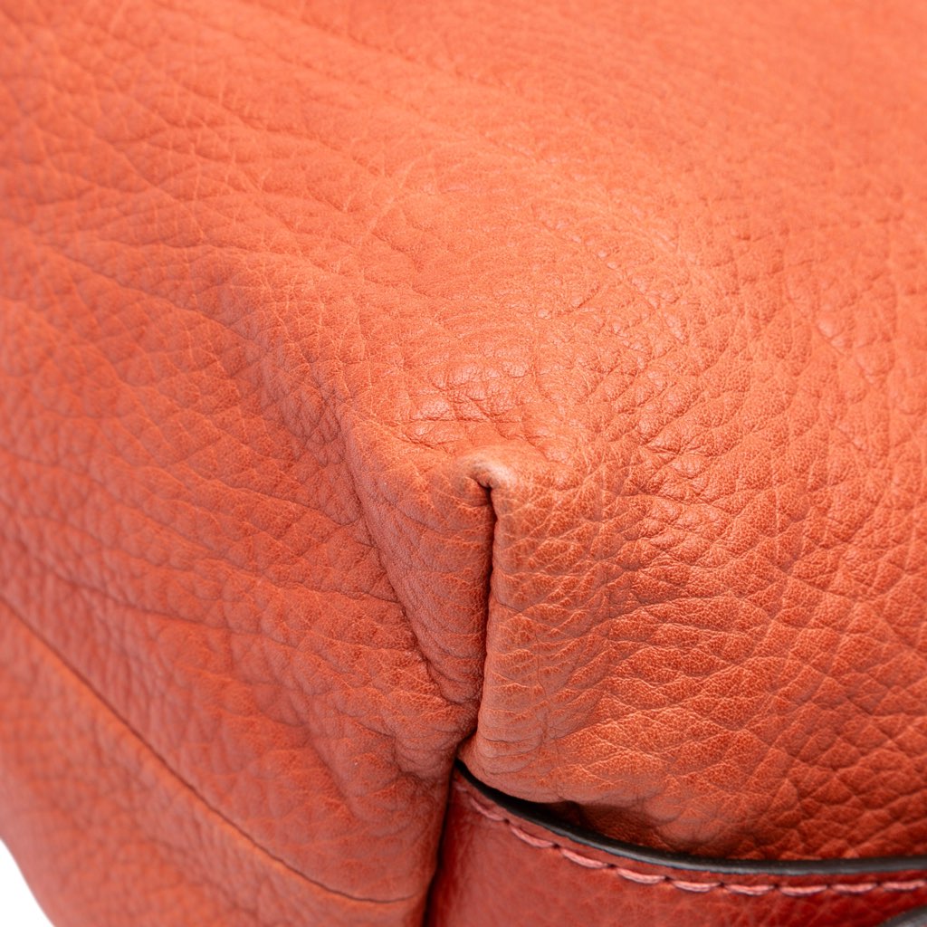 Gucci Medium Leather Bamboo Bar Tote - Image 12