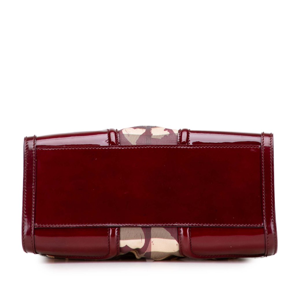 Burberry Nova Check Coated Canvas Hearts Pilgrim Satchel - 3