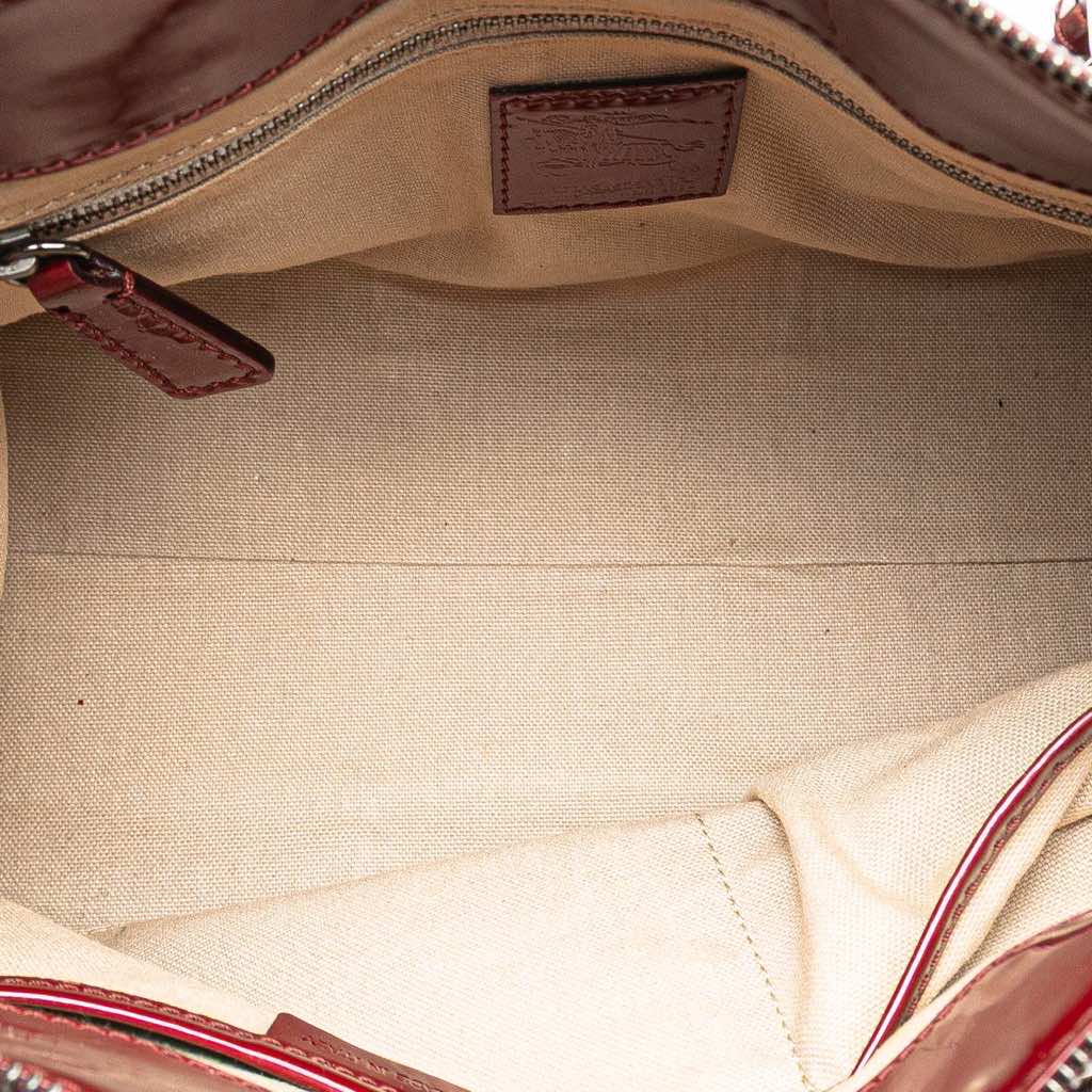 Burberry Nova Check Coated Canvas Hearts Pilgrim Satchel - 4