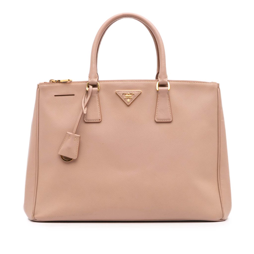 Prada Large Saffiano Lux Galleria Double Zip Satchel
