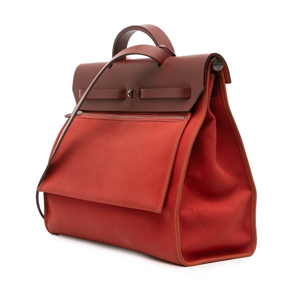 Hermès Toile Herbag Zip 39 - Back view