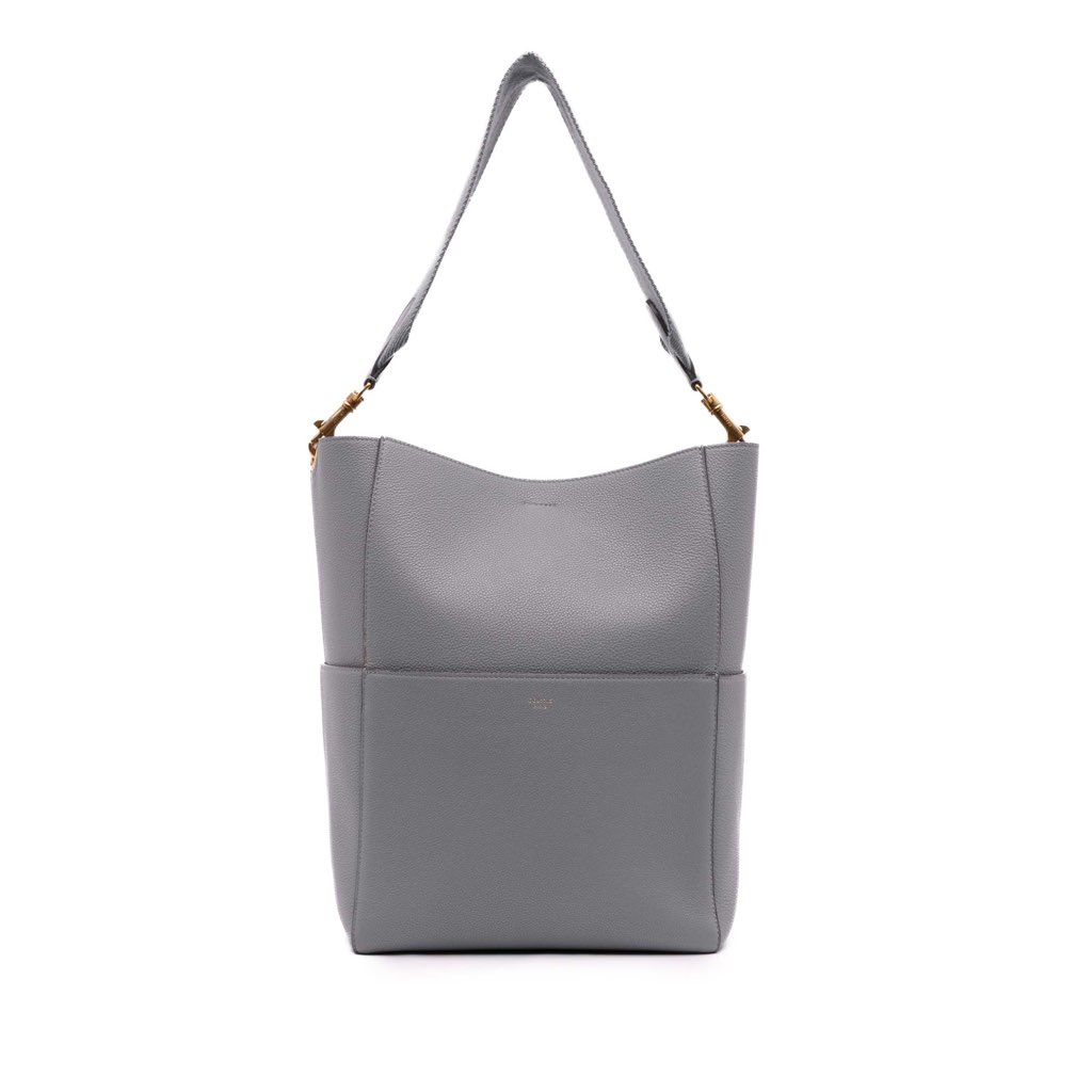 Celine Medium Leather Seau Sangle Bucket Bag