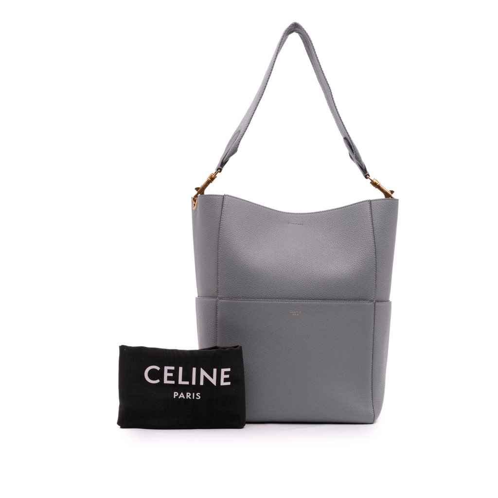 Celine Medium Leather Seau Sangle Bucket Bag - Image 14