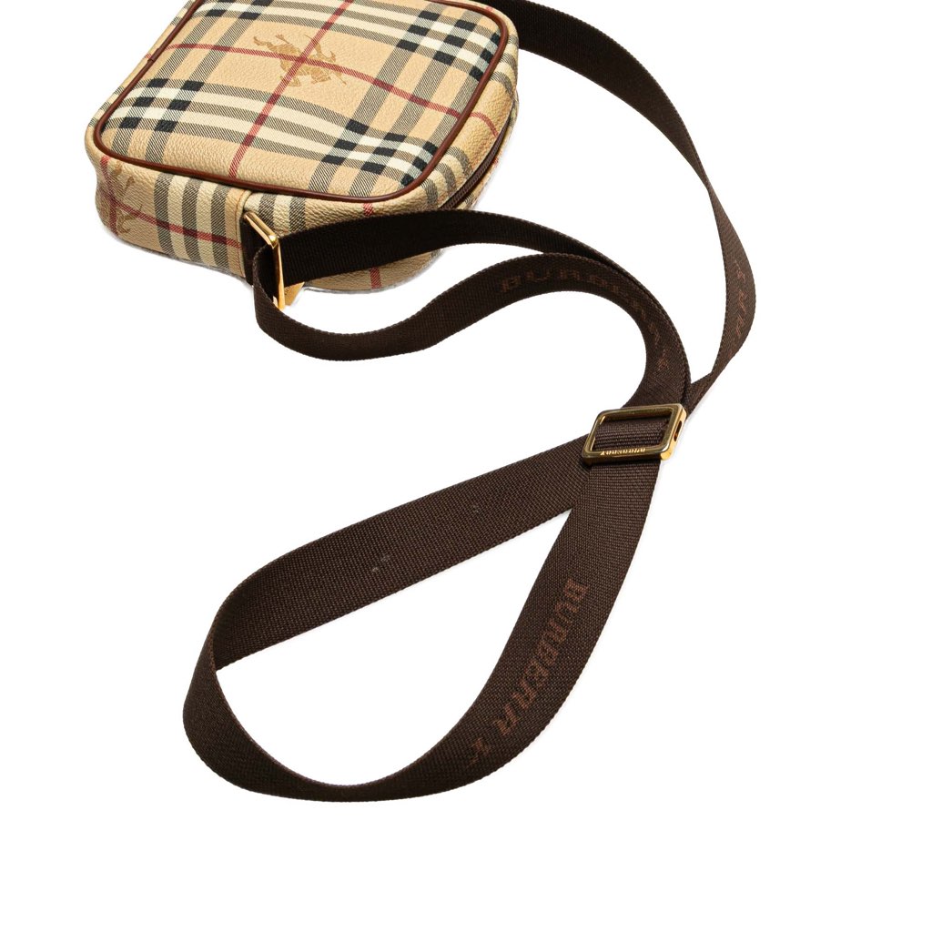 Burberry Haymarket Check Coated Canvas Crossbody - Image 11