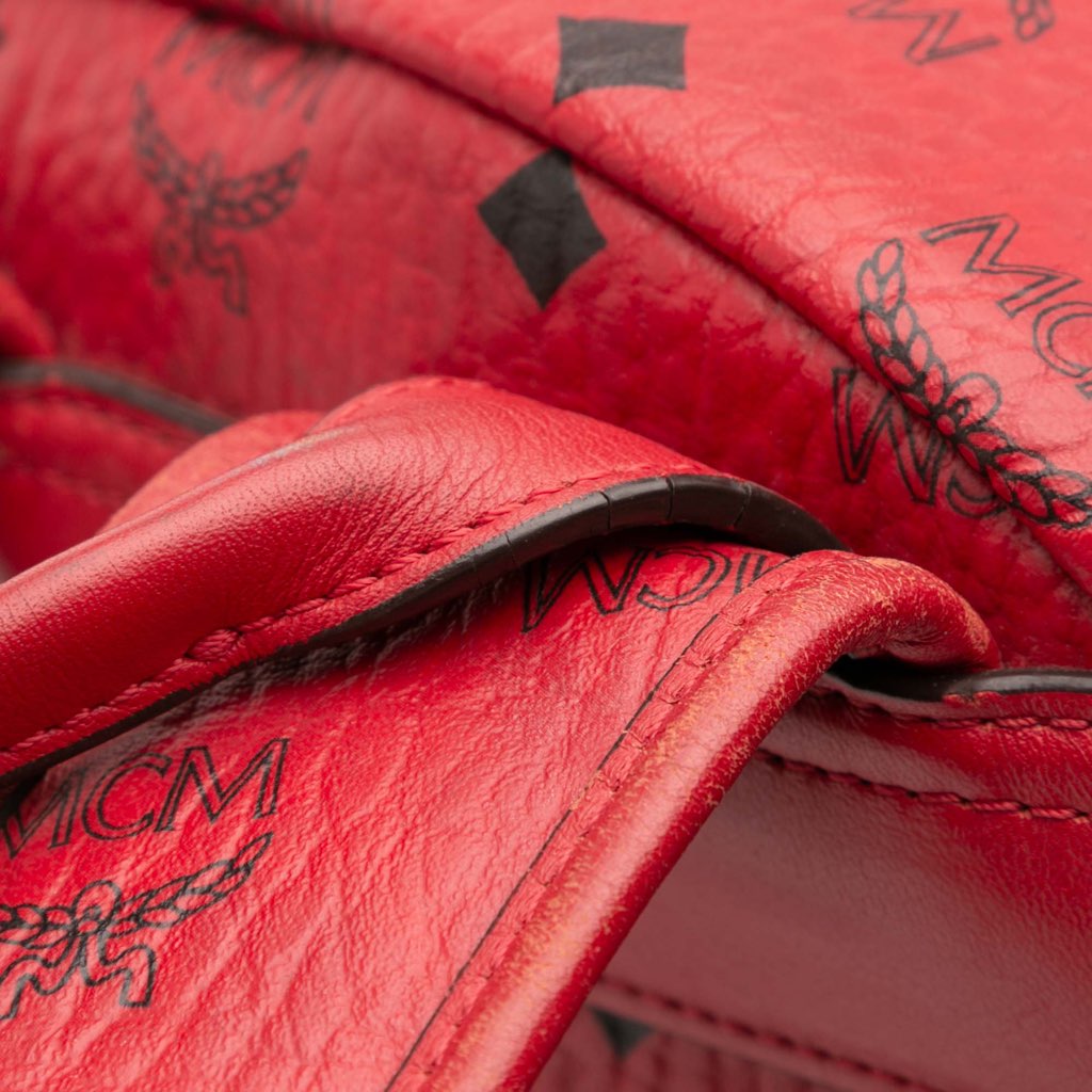 Mcm Medium Studded Visetos Coated Canvas Stark Backpack - Image 13