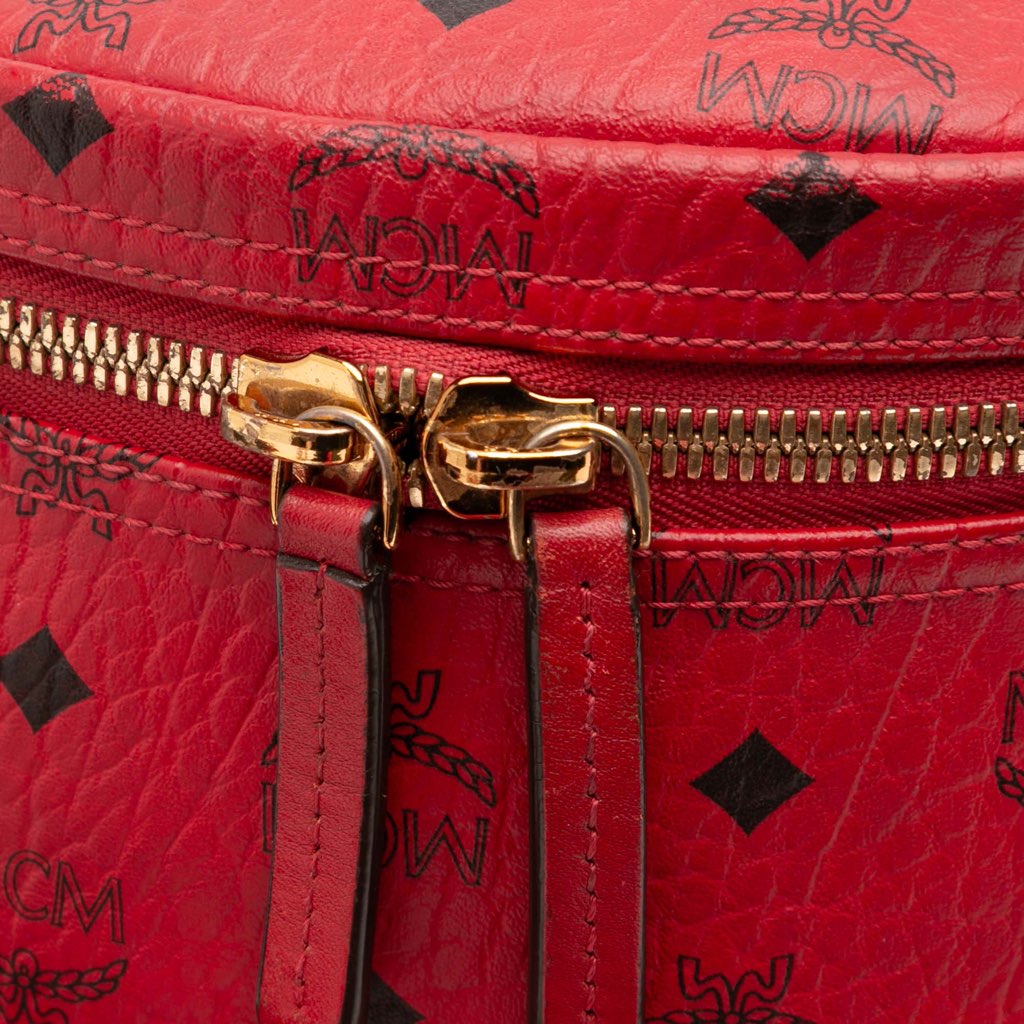 Mcm Medium Studded Visetos Coated Canvas Stark Backpack - Image 10