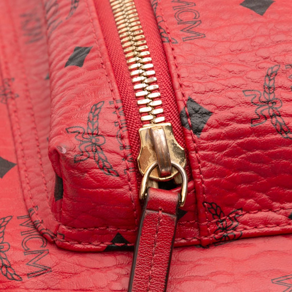 Mcm Medium Studded Visetos Coated Canvas Stark Backpack - Image 11