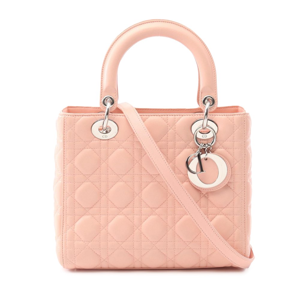 Dior Medium Lambskin Cannage Lady Dior