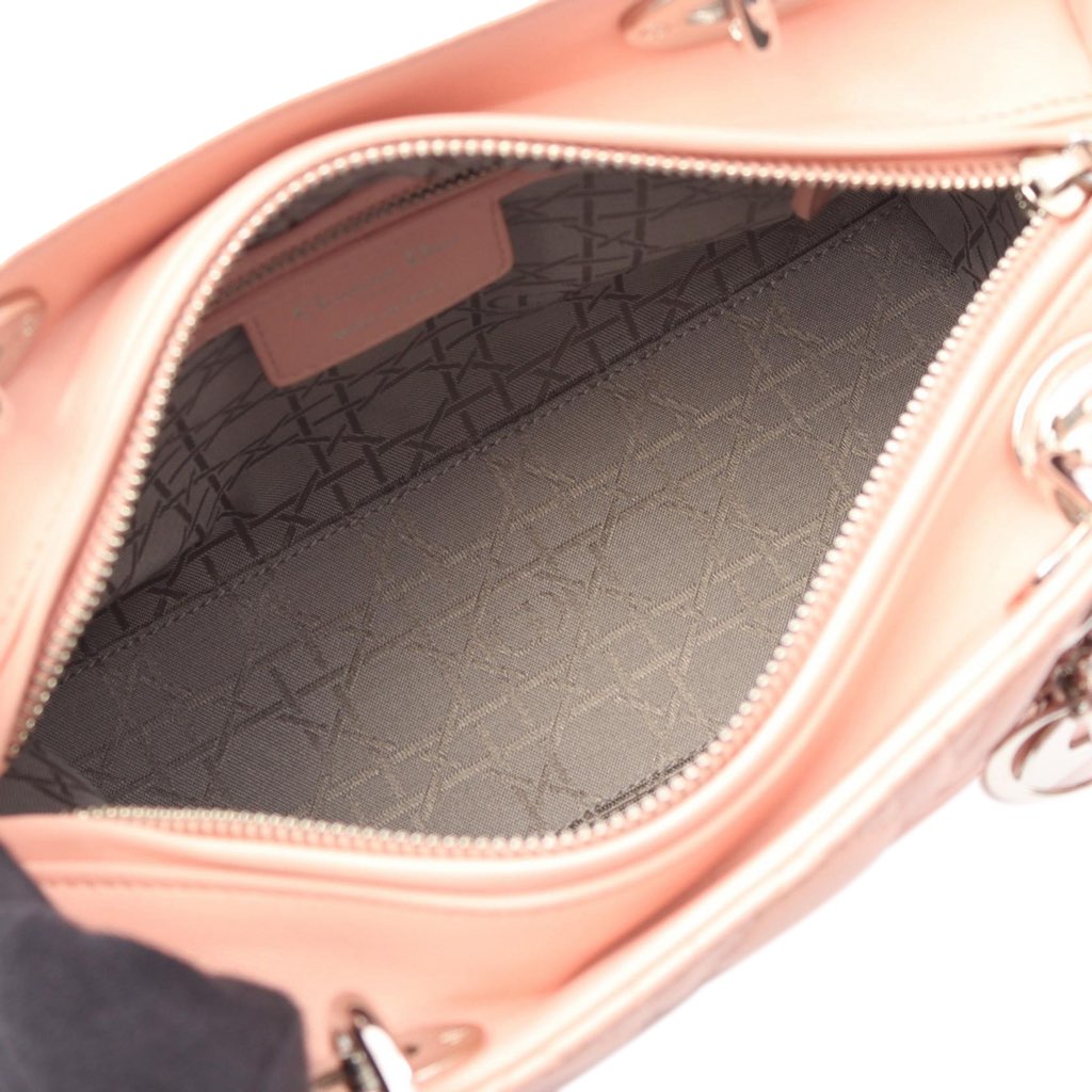 Dior Medium Lambskin Cannage Lady Dior - Image 6