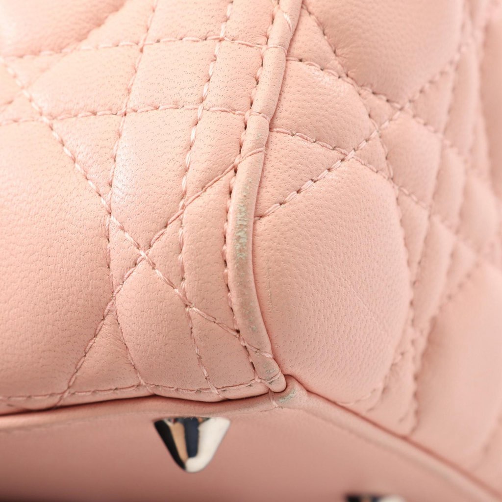 Dior Medium Lambskin Cannage Lady Dior - Side view