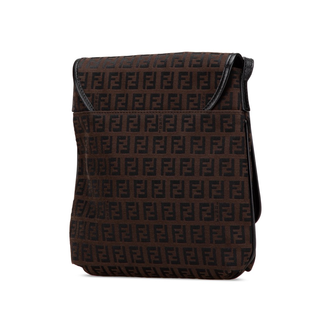 Fendi Zucchino Canvas Crossbody - Back view