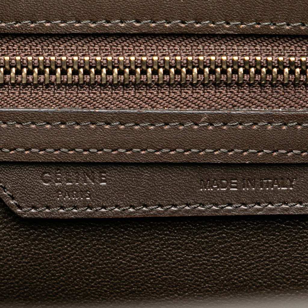 Celine Micro Tricolor Nubuck and Calfskin Luggage Tote - Side view