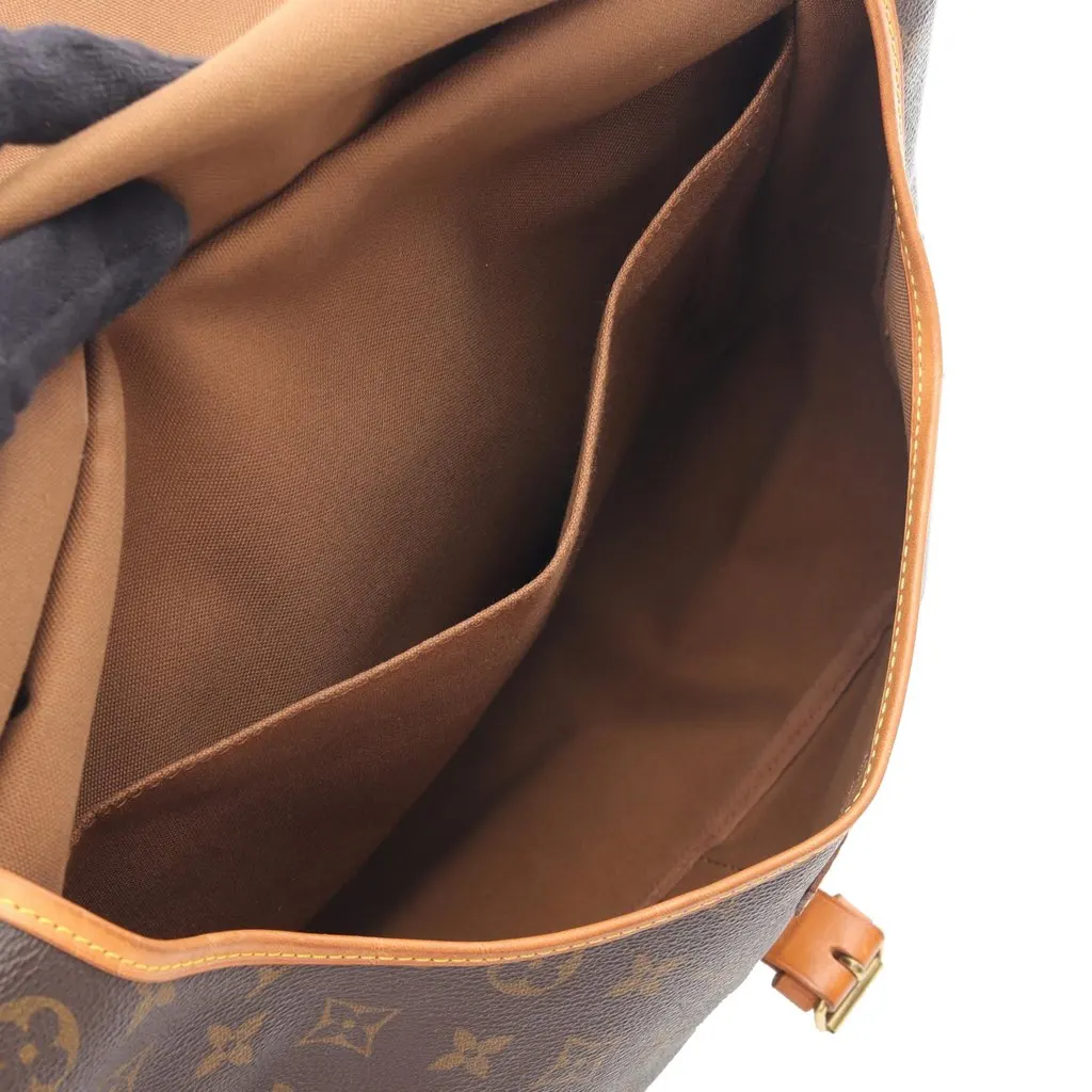 Louis Vuitton Monogram Saumur 35 Brown Canvas Good - Inside View