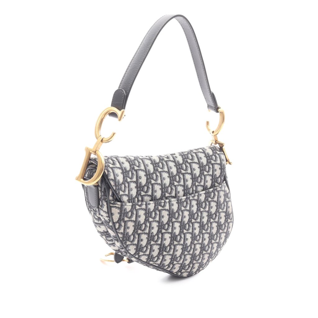 Dior Oblique Canvas Saddle Bag - 2