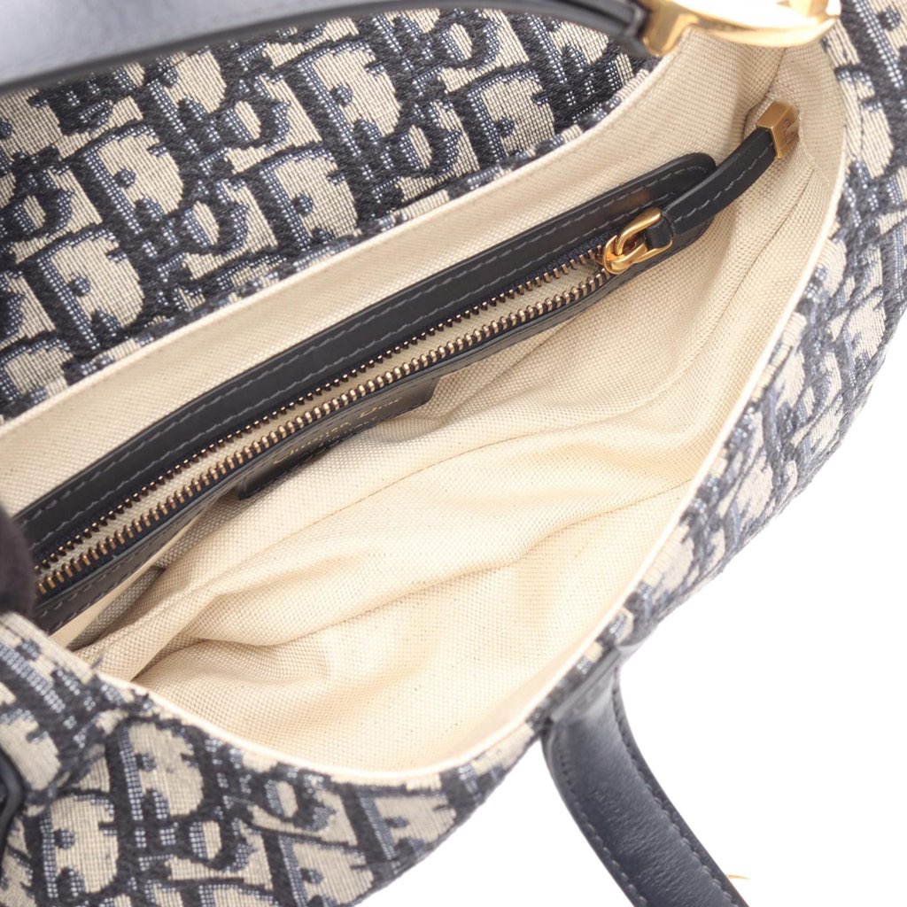 Dior Oblique Canvas Saddle Bag - 3