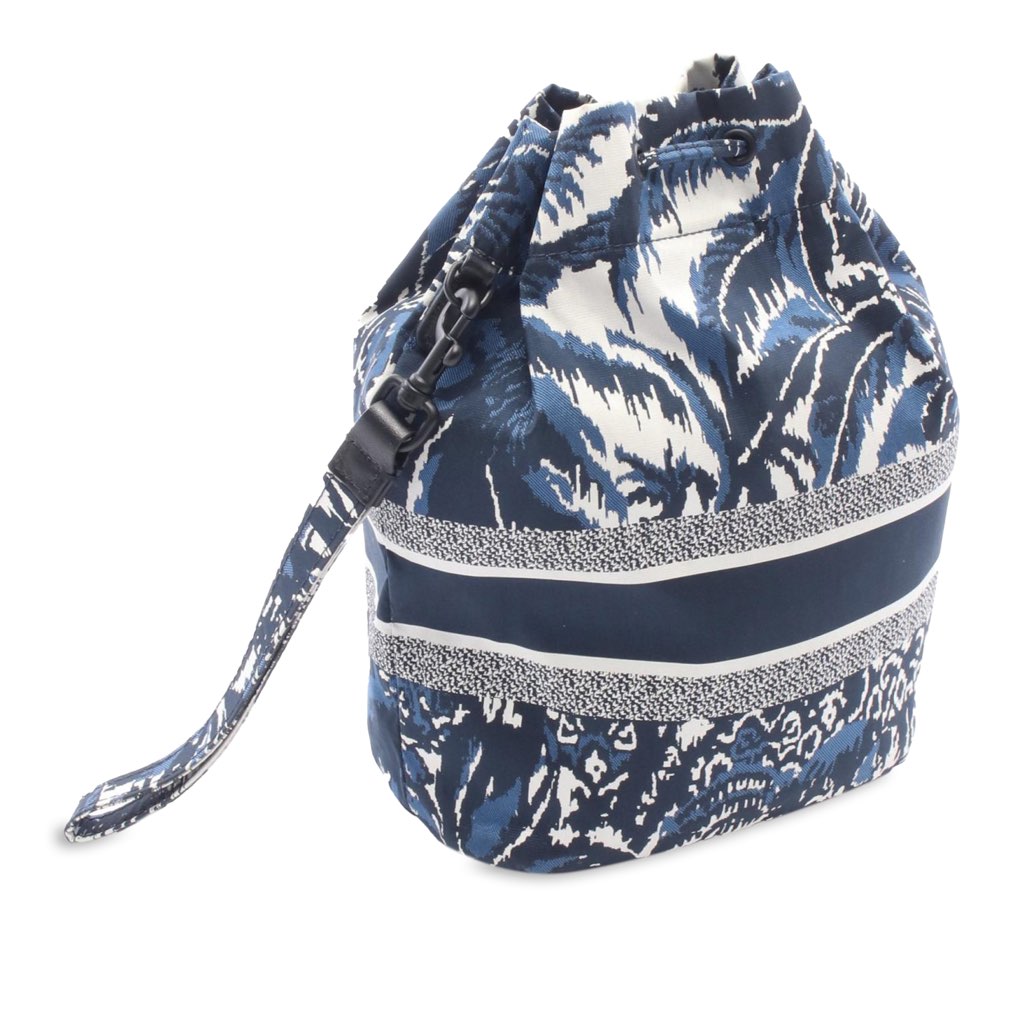 Dior Technical Fabric Embroidered Palm Tree Toile de Jouy DiorTravel Drawstring Pouch - 2