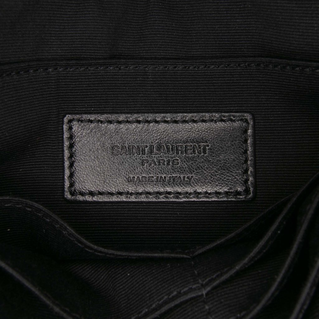 Saint Laurent Leather Multi Patch Zip Pouch - 5