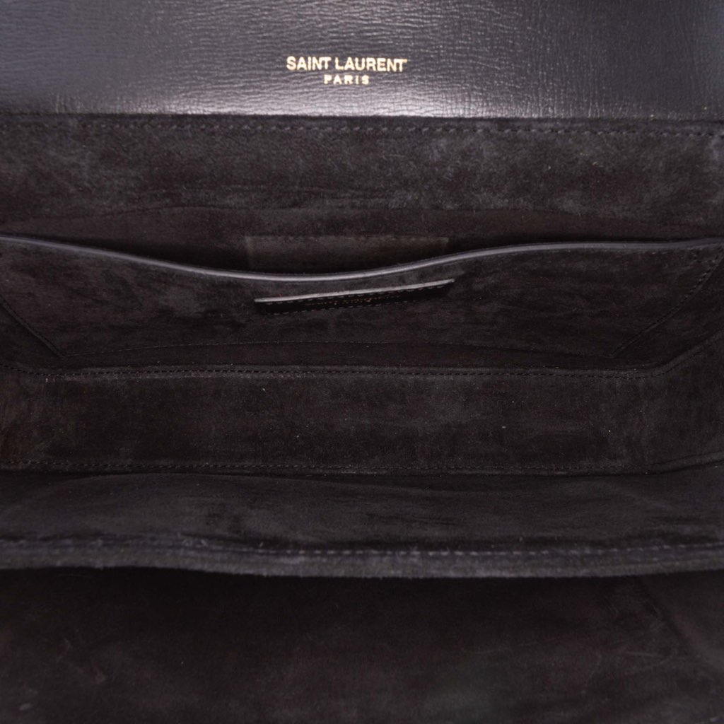 Saint Laurent Medium Calfskin and Suede Bellechasse Bag - 4