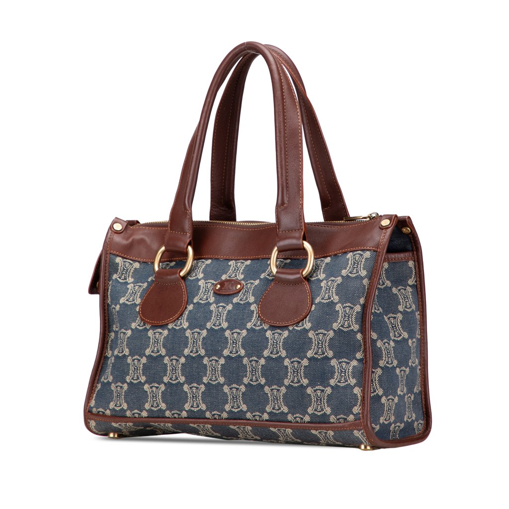 Celine Macadam Denim Tote - Back view