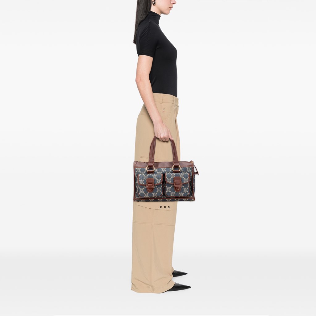 Celine Macadam Denim Tote - Image 13