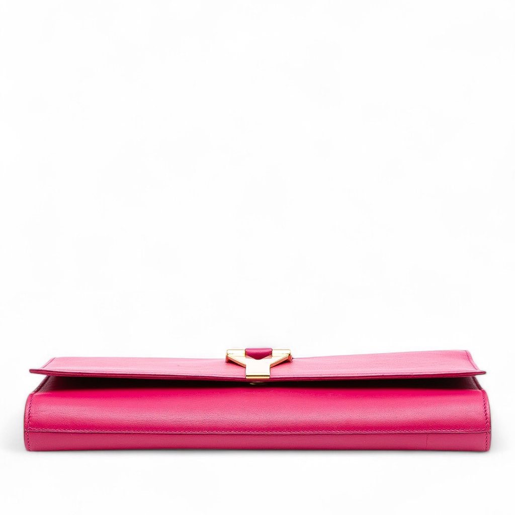 Saint Laurent Leather Chyc Ligne Clutch - Image 6