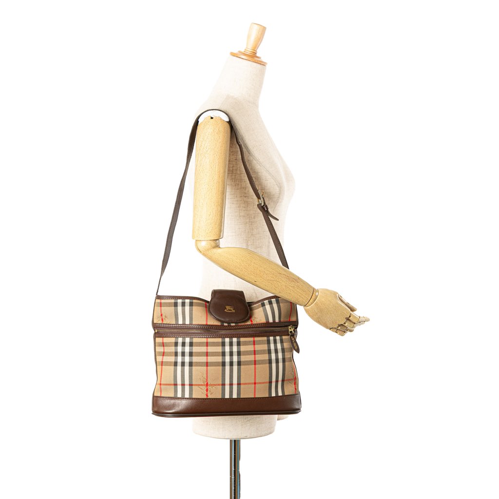 Burberry Haymarket Check Canvas Shoulder Bag - Image 13