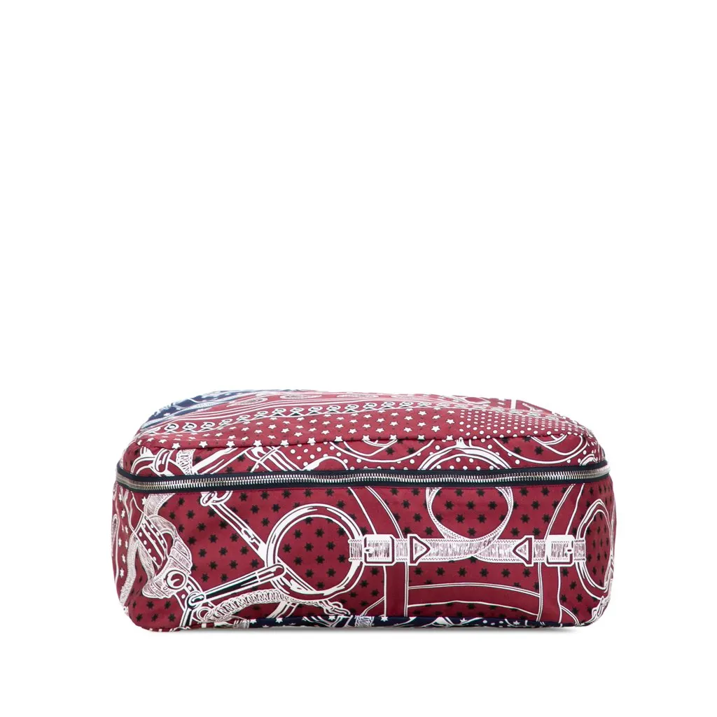 Hermès Silk Eperon D'or Bandana Travelsilk Cube PM Red Silk Good - Inside View