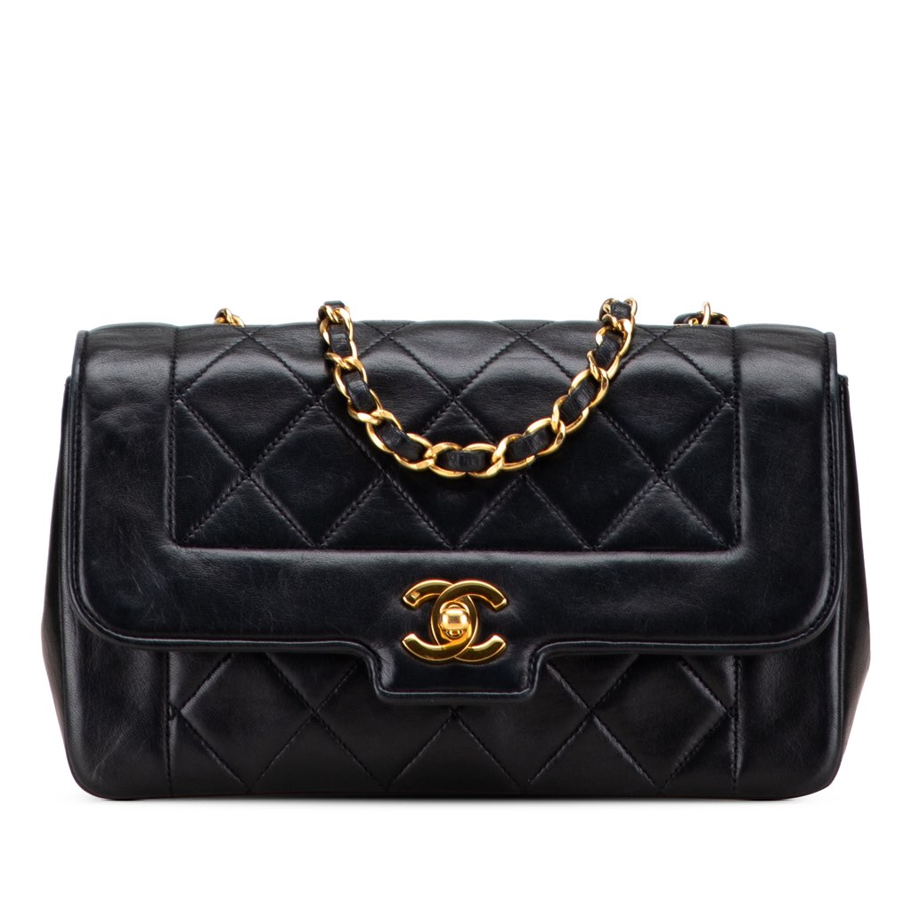 Chanel Small Quilted Lambskin Diana Single Flap