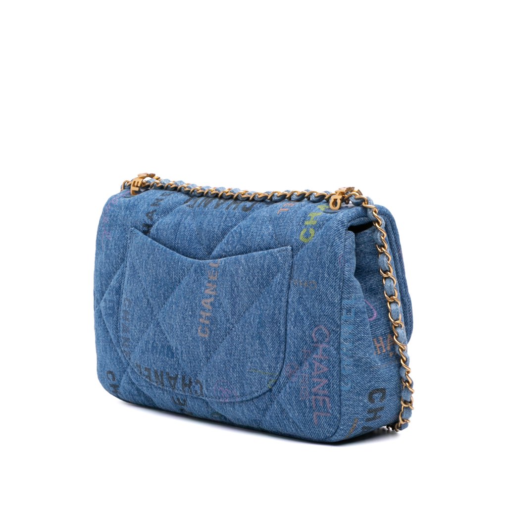 Chanel Medium Quilted Denim Mood Flap - 2