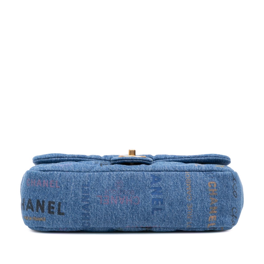 Chanel Medium Quilted Denim Mood Flap - 3