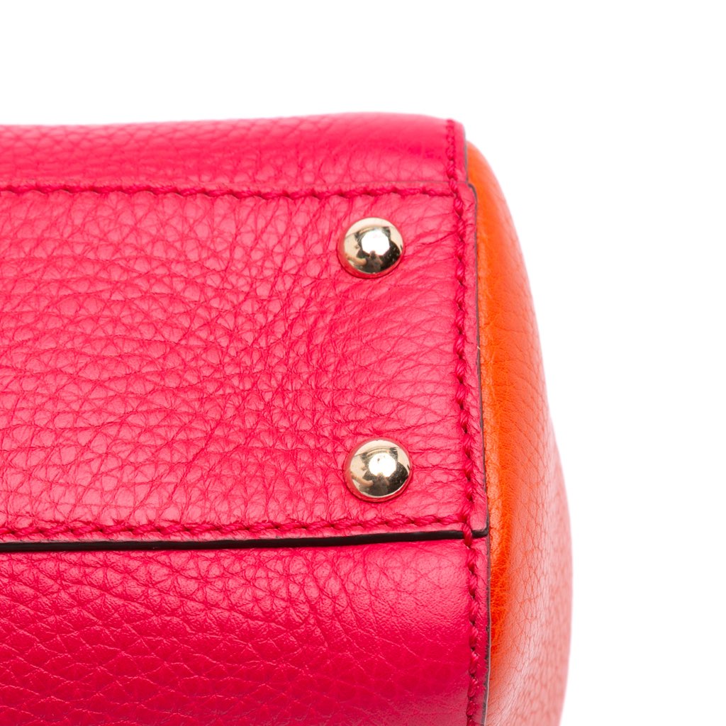 Gucci Small Bicolor Calfskin Bamboo Shopper Satchel - Image 13