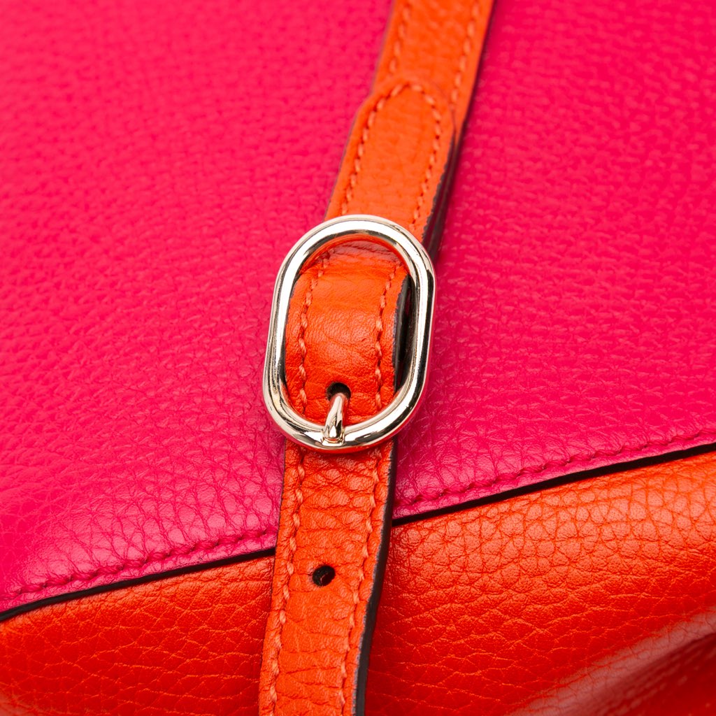 Gucci Small Bicolor Calfskin Bamboo Shopper Satchel - Image 12