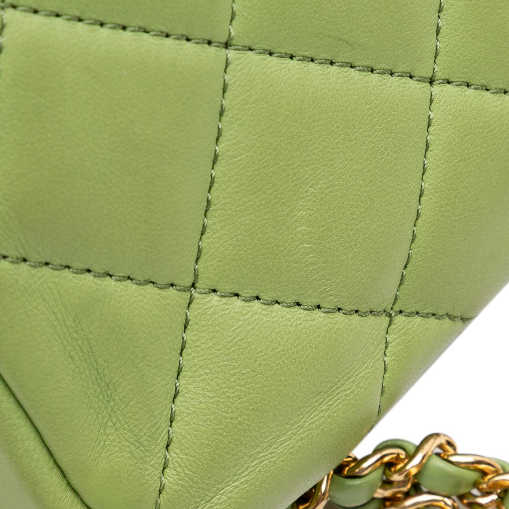 Chanel Quilted Lambskin Double CC Chain Around Flap - Image 14